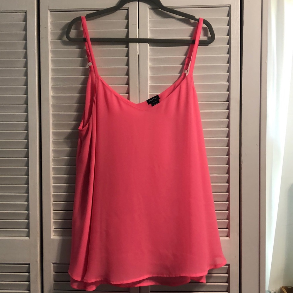 Torrid Hot Pink Spaghetti Strap Blouse